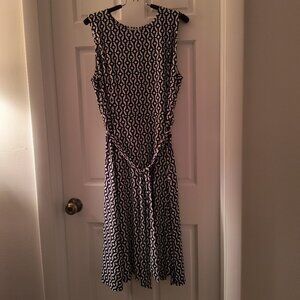 Charter Club Dress - Dark Blue Patterned - Size Large